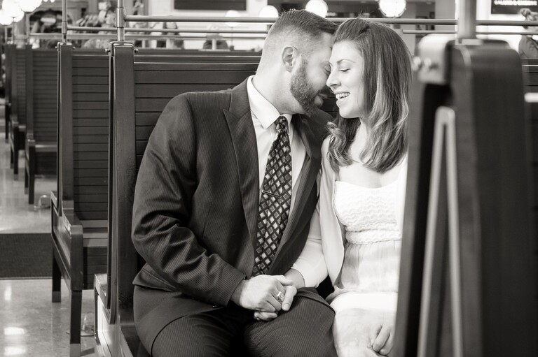 engagement photos at denver's union station | Colorado outdoor wedding elopement engagement photography Denver, Rocky Mountains, Wyoming