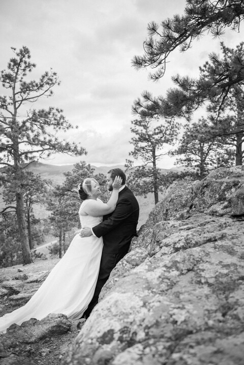 picture of bride and groom at Vow renewal wedding ceremony in Golden Colorado | outdoor wedding elopement engagement photography Denver, Rocky Mountains, Wyoming 