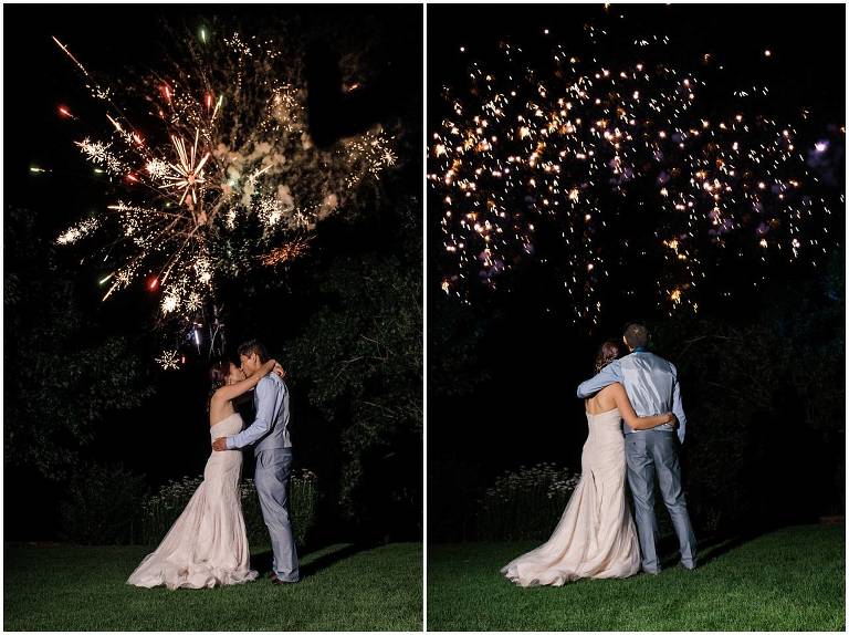 Hudson Gardens wedding, Fourth of July, fireworks, Colorado